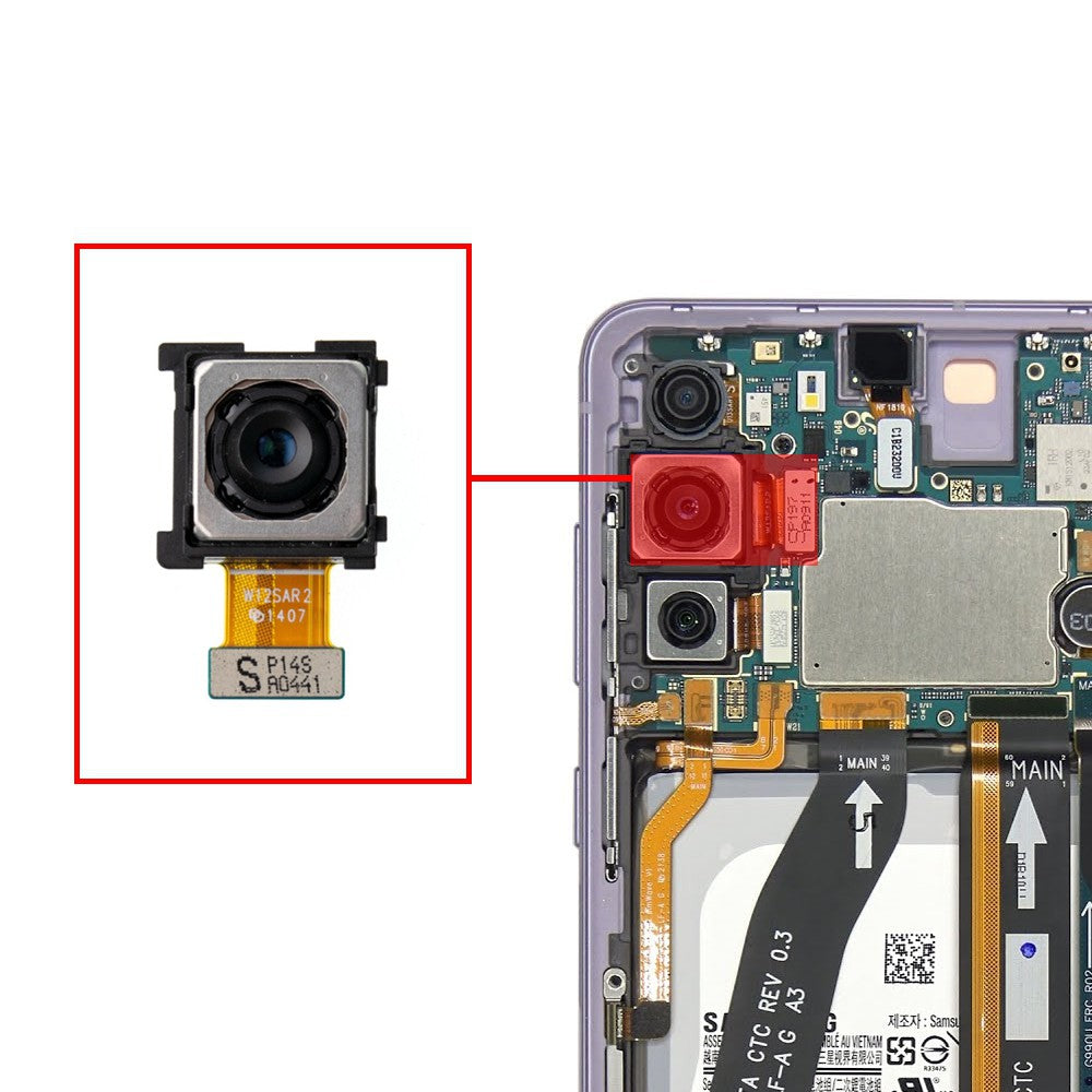 Rear Camera (Wide 12MP) for Samsung Galaxy S21 FE 5G G990B GH96-14491A (Gold) Rear Camera (Wide 12MP) for Samsung Galaxy S21 FE 5G G990B GH96-14491A (Gold)